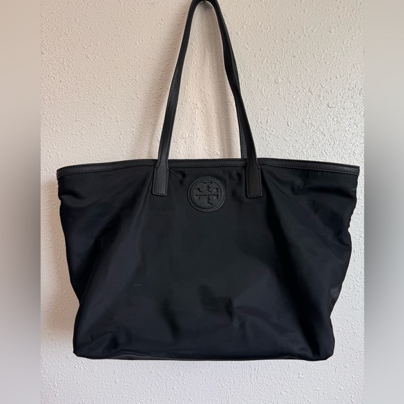 Tory Burch Handbags - Tory Burch Leather Trim Nylon Tote in Black